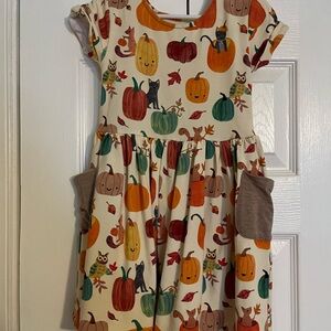 Little Sleepies Play Dress in Orange and White and all things fall